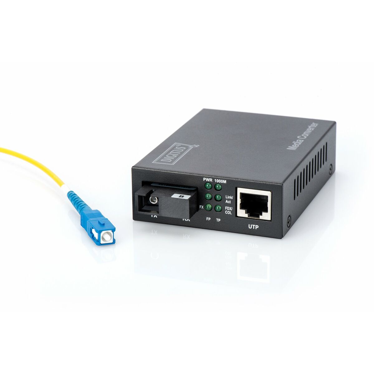 Digitus DN-82123 convertisseur de support réseau 1000 Mbit/s 1550 nm Monomode Noir