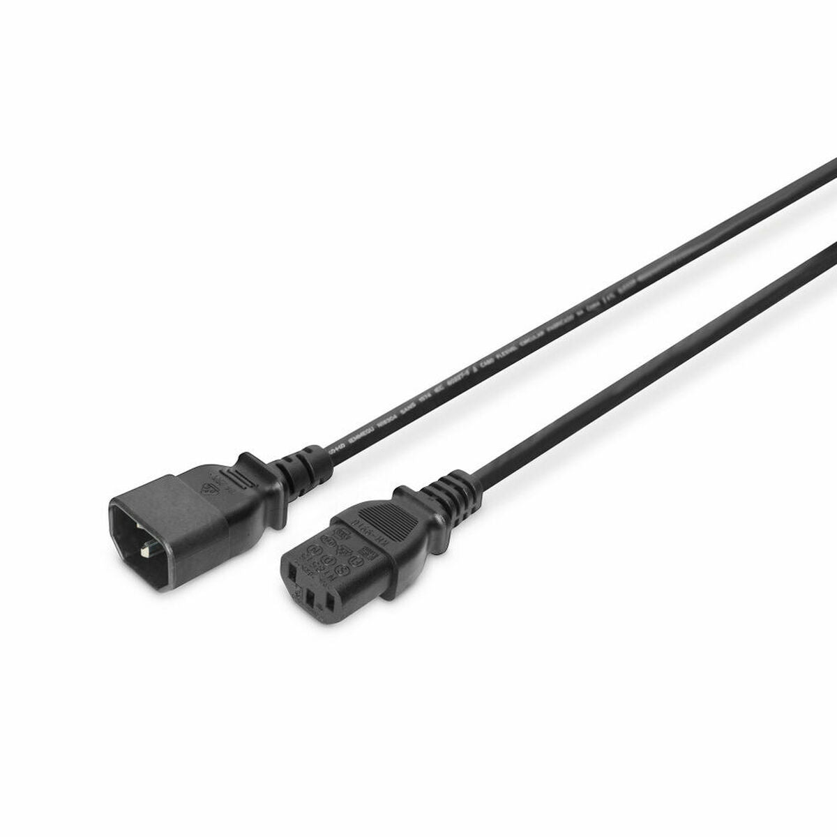 Digitus AK-440201-018-S câble électrique Noir 1,8 m IEC C14 IEC C13
