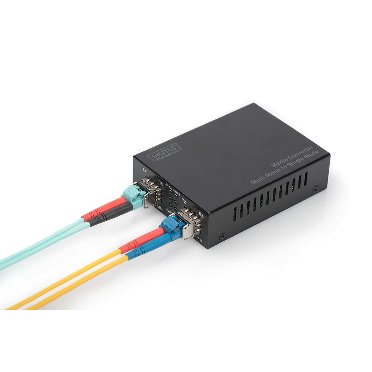 Digitus DN-82133 convertisseur de support réseau 1000 Mbit/s 1550 nm Multimode, Monomode Noir