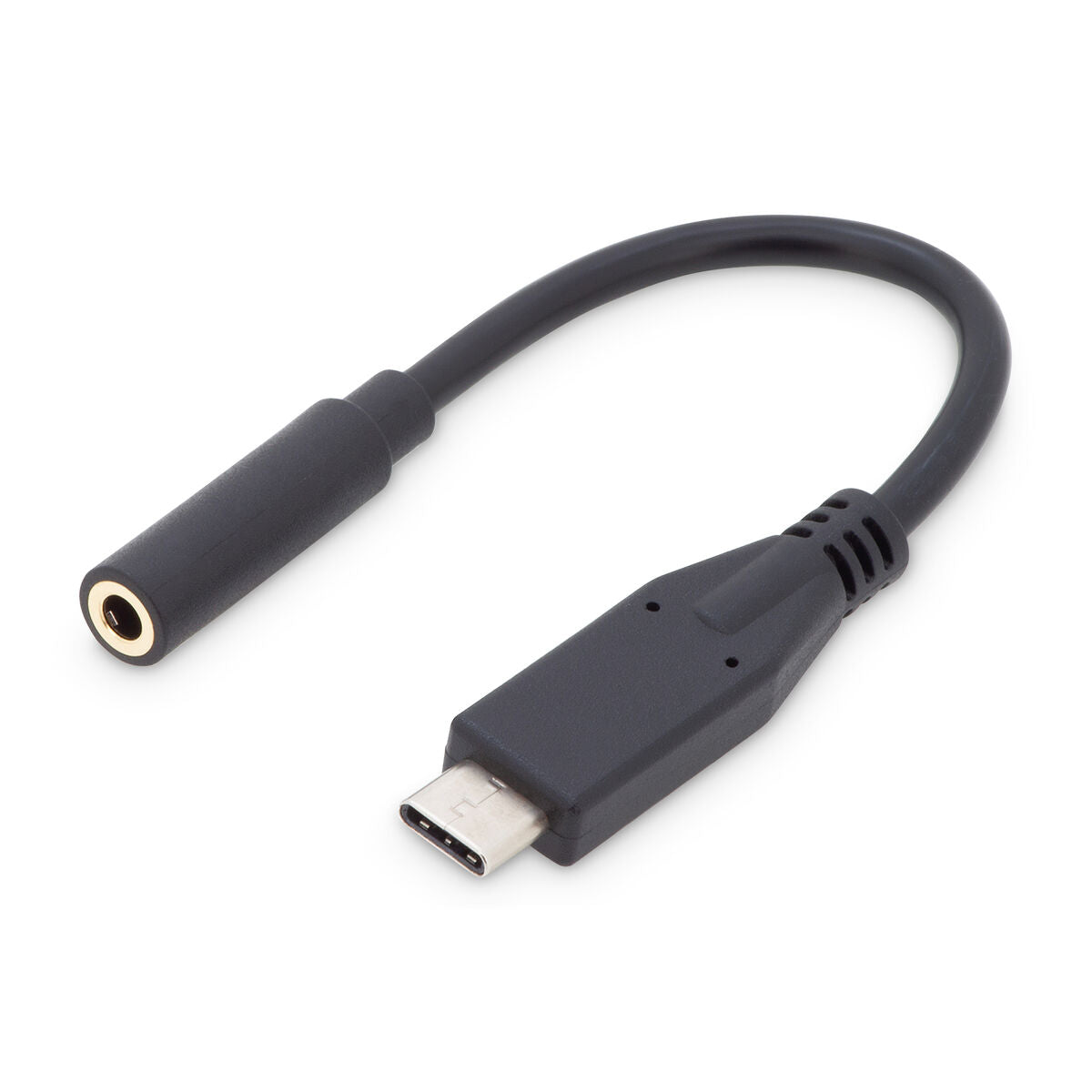Digitus AK-300321-002-S câble de téléphone portable Noir 0,2 m USB C 3,5mm