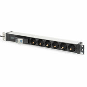 Digitus DN-95417 unité de distribution d'énergie 6 sortie(s) CA 0U/1U Noir, Argent