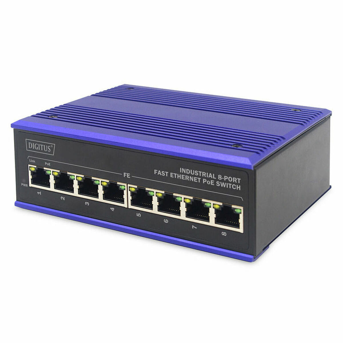 Digitus DN-650108 commutateur réseau Non-géré L2 Fast Ethernet (10/100) Noir, Bleu