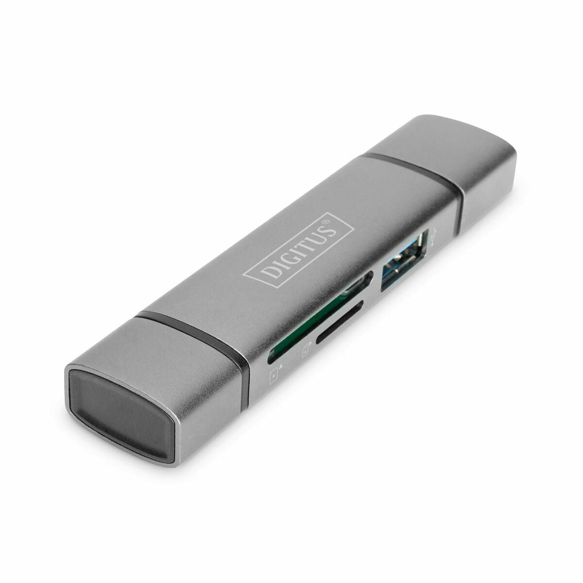 Digitus DA-70886 lecteur de carte mémoire USB 3.2 Gen 1 (3.1 Gen 1) Type-A/Type-C Aluminium