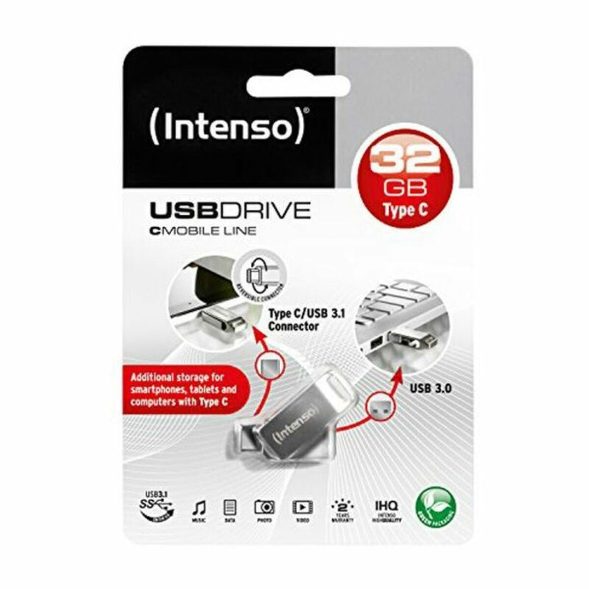 INTENSO Clé USB 3.0/USB 3.1 Type C cMobile Line - 32 Go