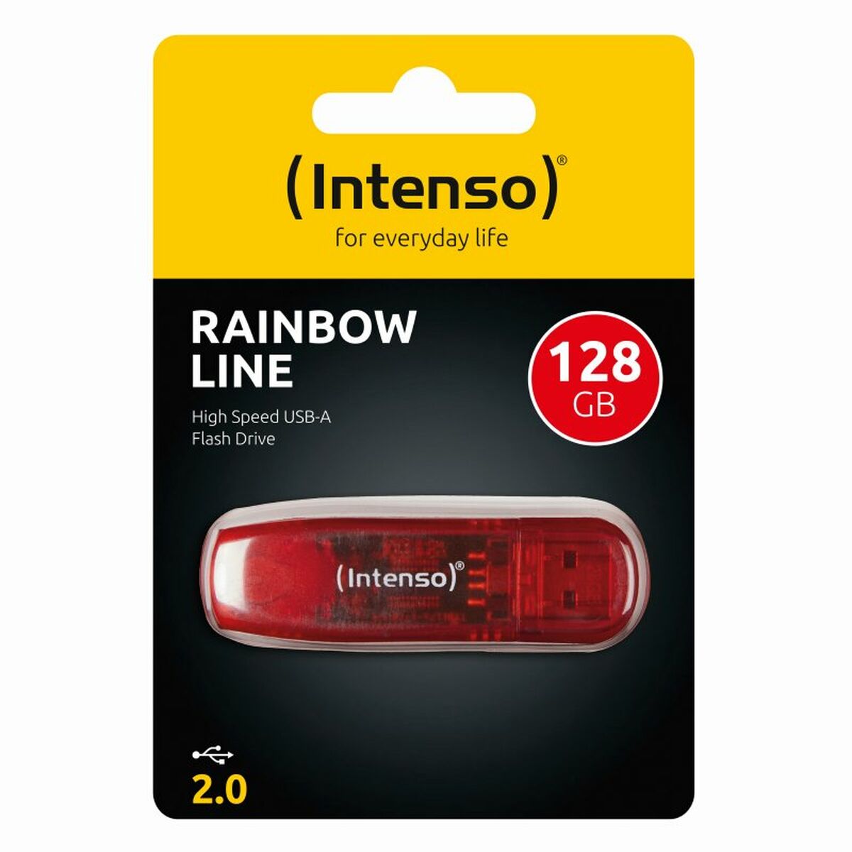 INTENSO Clé USB 2.0 Rainbow Line - 128 Go Rouge