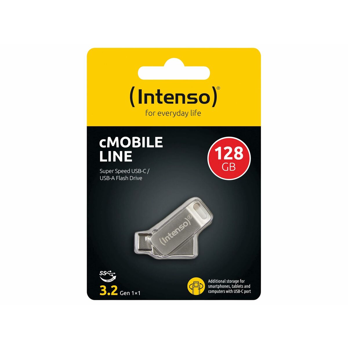 INTENSO Clé USB 3.0/USB 3.1 Type C cMobile Line - 128 Go