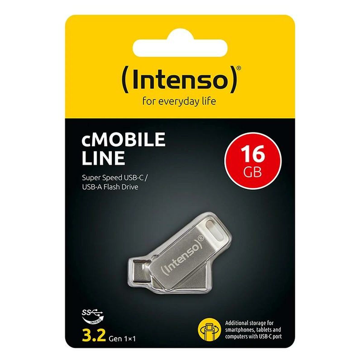 INTENSO Clé USB 3.0/USB 3.1 Type C cMobile Line - 128 Go