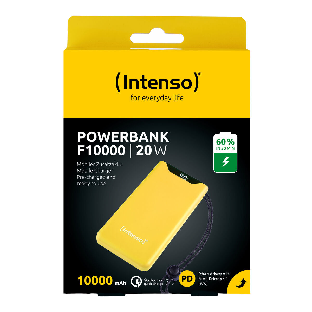 INTENSO Powerbank F10000, Power Delivery et Quick Charge, ja
