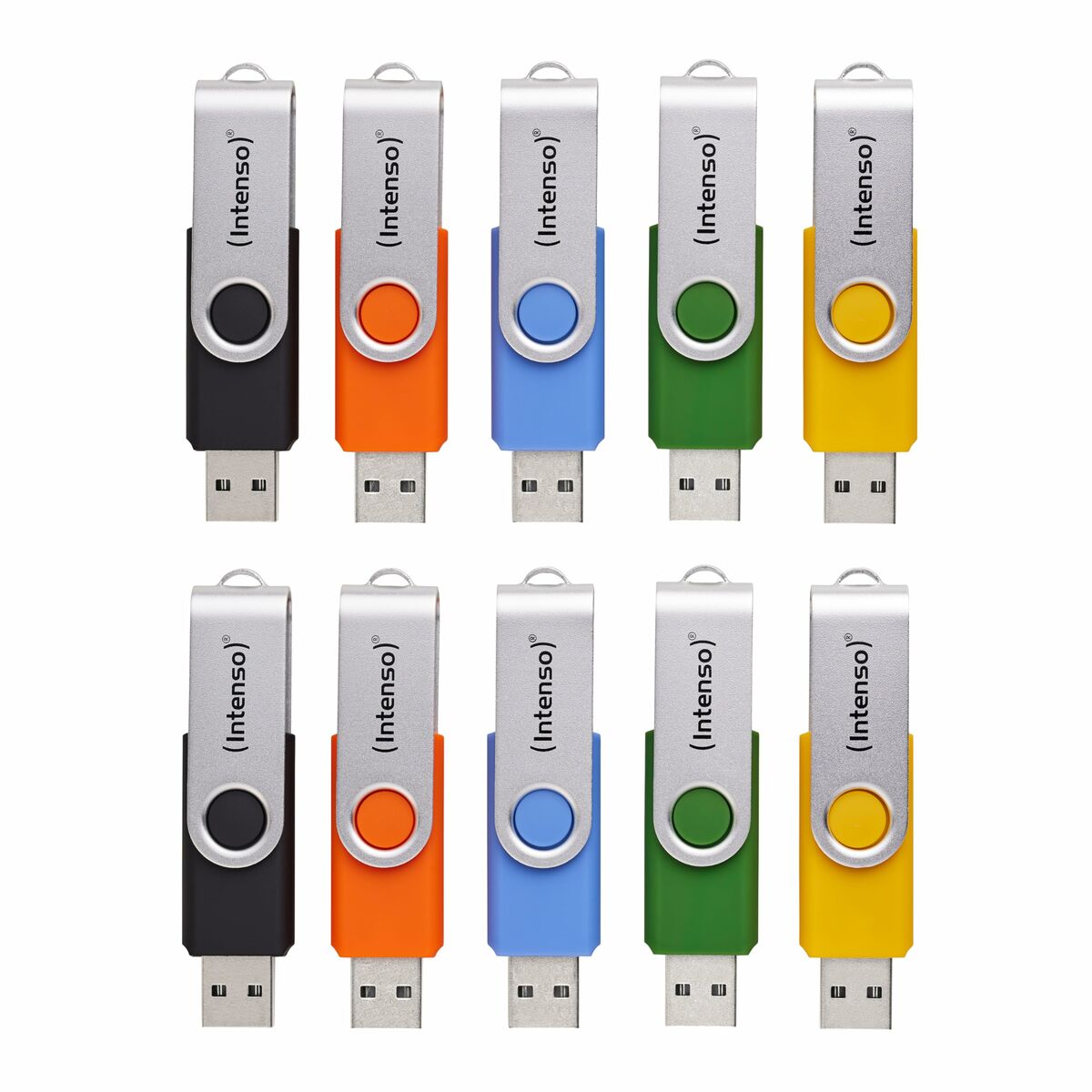 INTENSO Clé USB 2.0 Basic Line - Pack de 10 x 8 Go