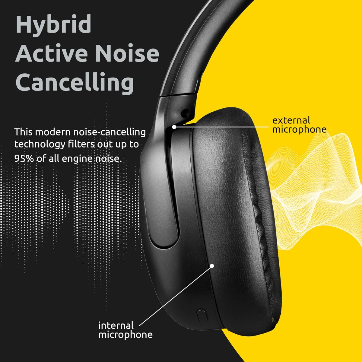 INTENSO Casque OVER-EAR sans fil, noir