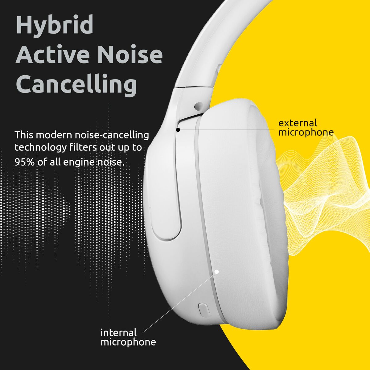 INTENSO Casque OVER-EAR sans fil, blanc