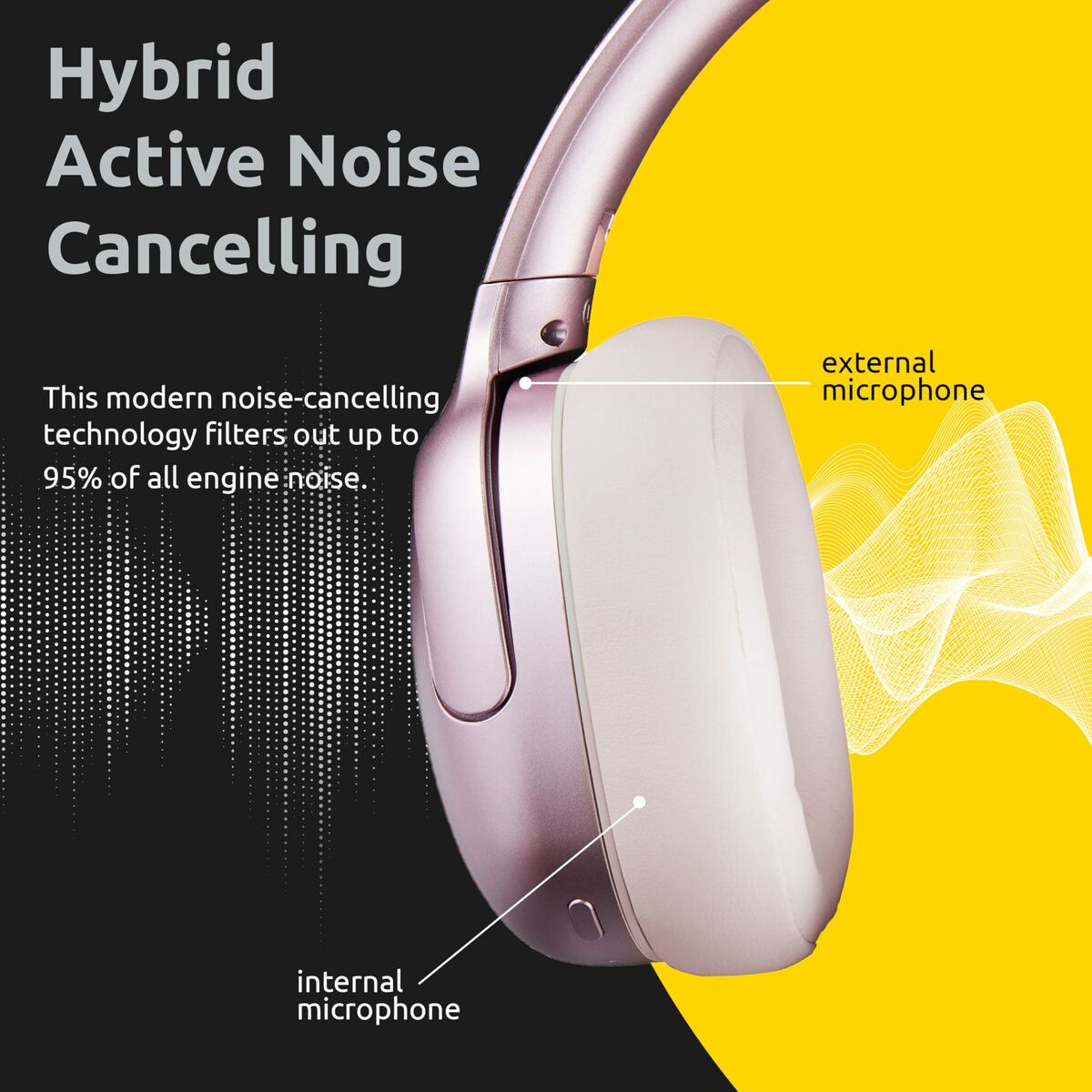 INTENSO Casque OVER-EAR sans fil, rose