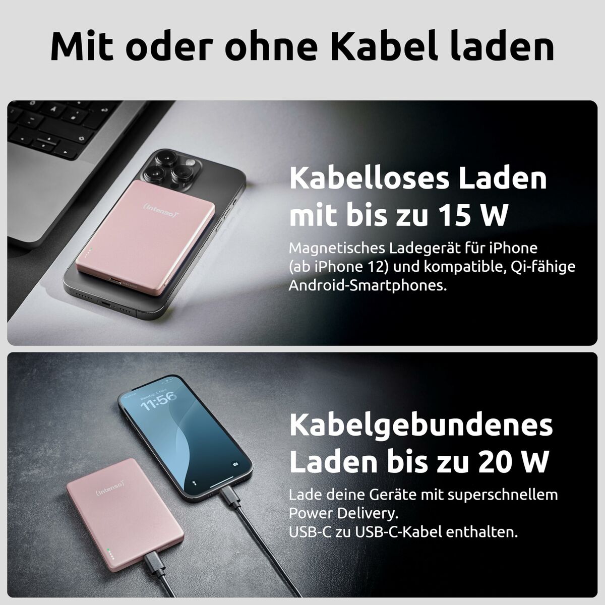 INTENSO Powerbank MW5000 5000 mAh 20 W rose