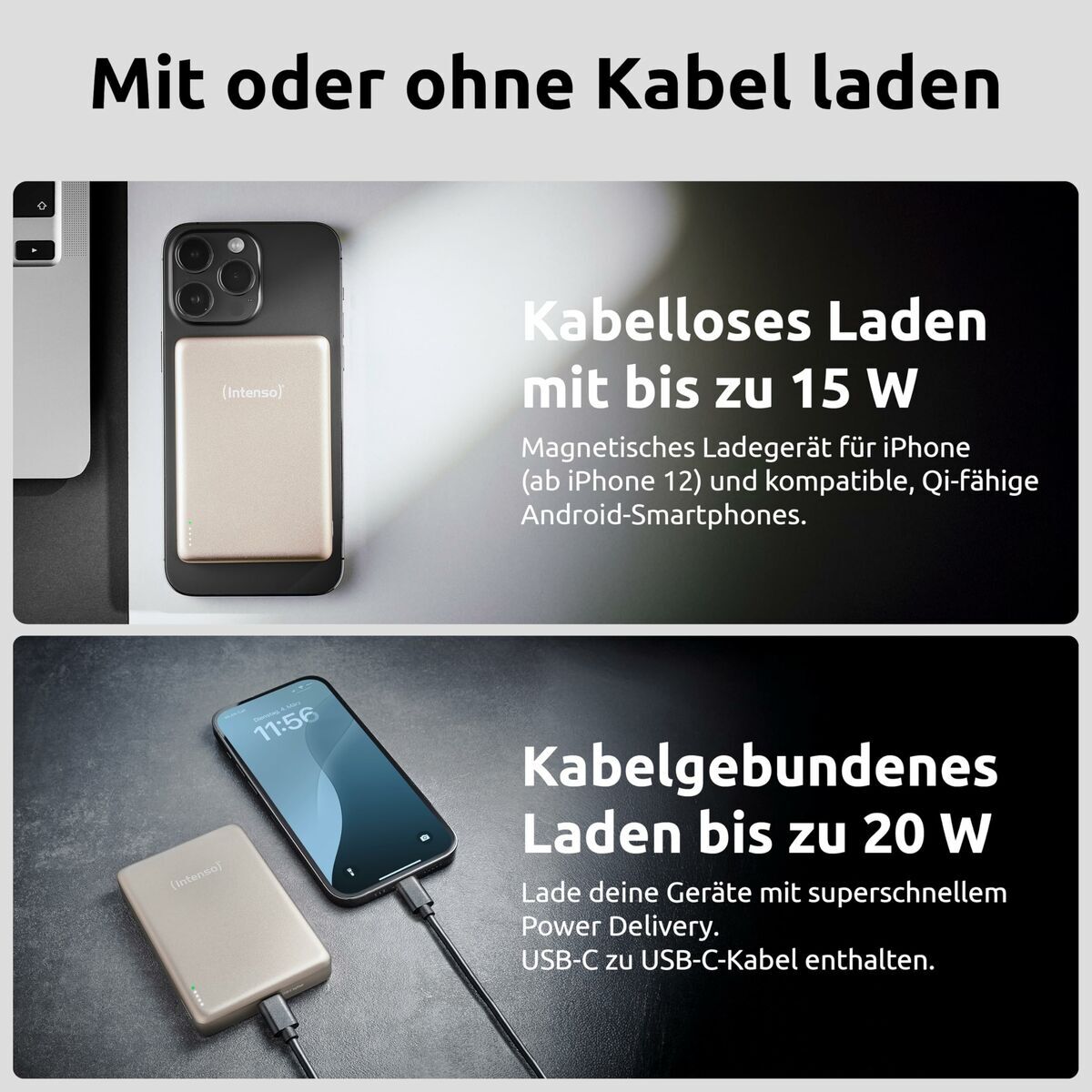 INTENSO Powerbank MW10000 10000 mAh 20 W champagne