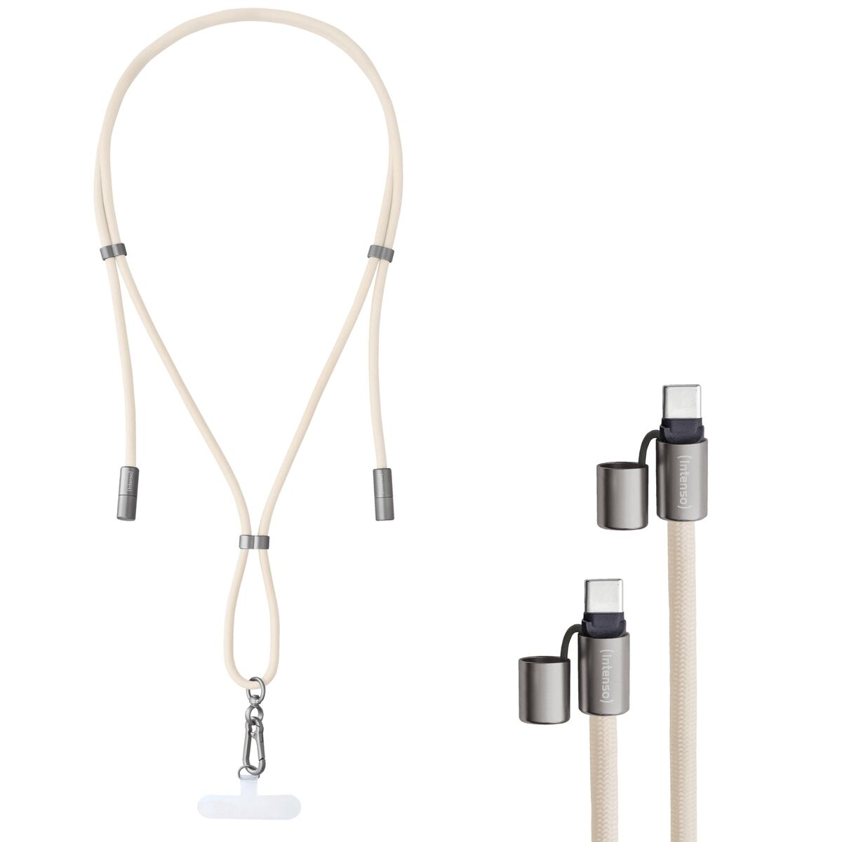 INTENSO Lanière de chargement pour téléphone portable beige