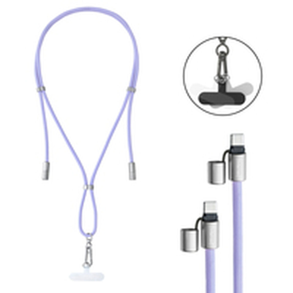 INTENSO Lanière de chargement pour téléphone portable violet