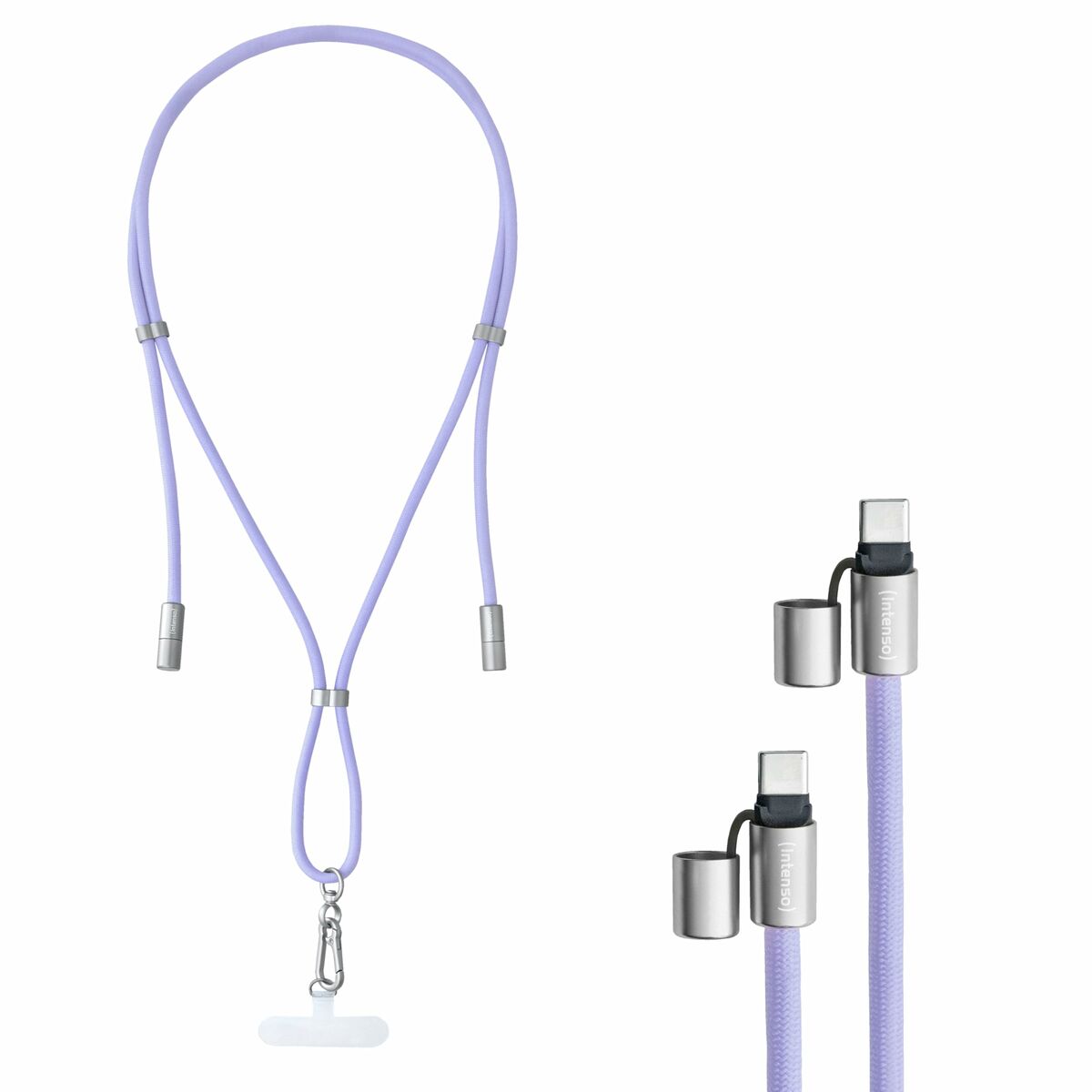 INTENSO Lanière de chargement pour téléphone portable violet