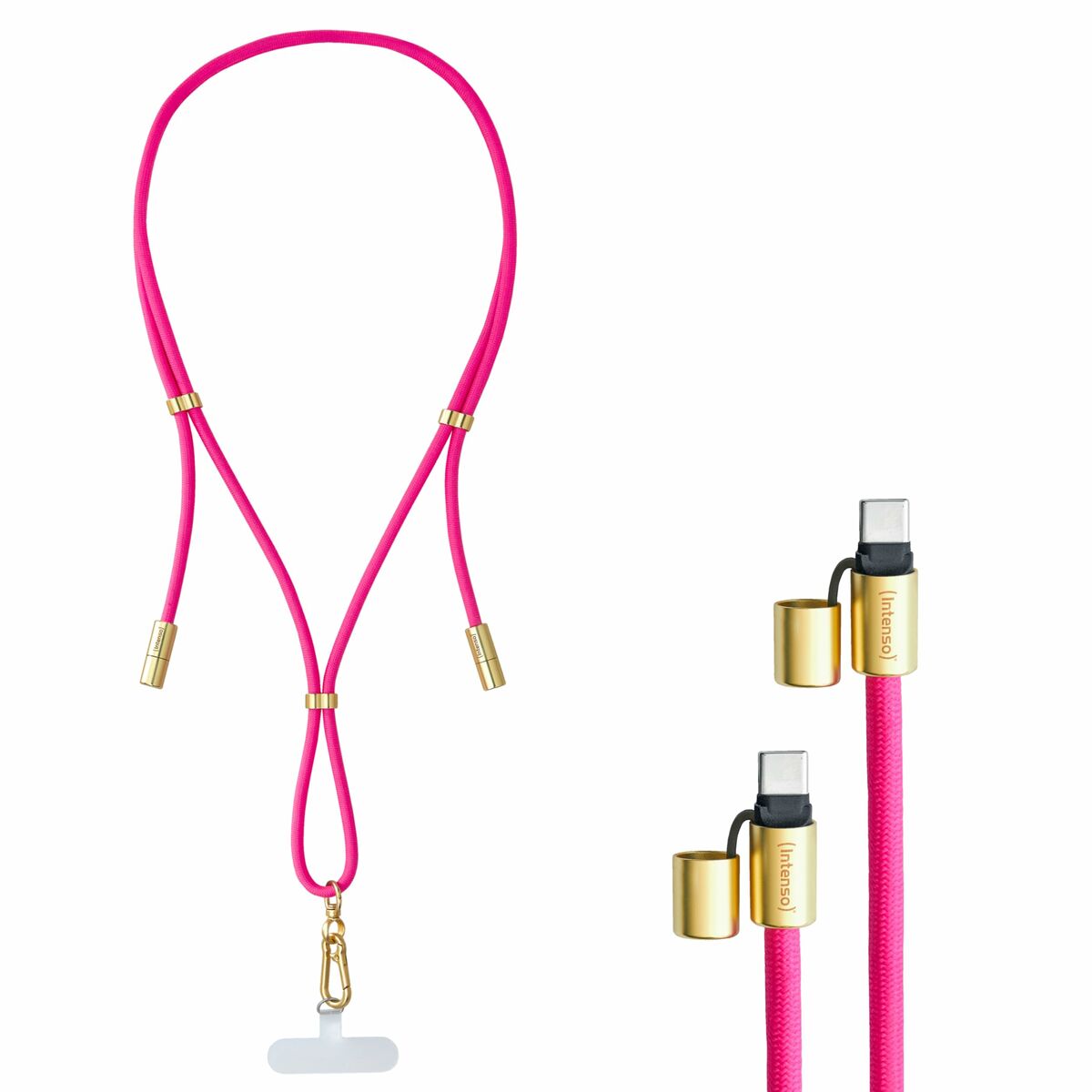 INTENSO Lanière de chargement pour téléphone portable rose f
