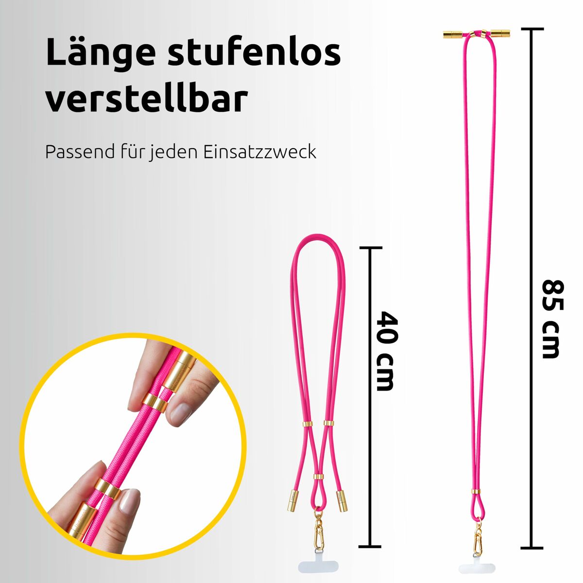 INTENSO Lanière de chargement pour téléphone portable rose f