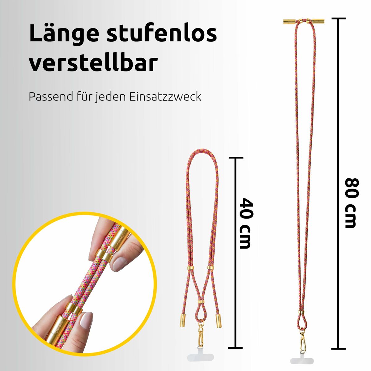 INTENSO Lanière de chargement pour téléphone portable mélang