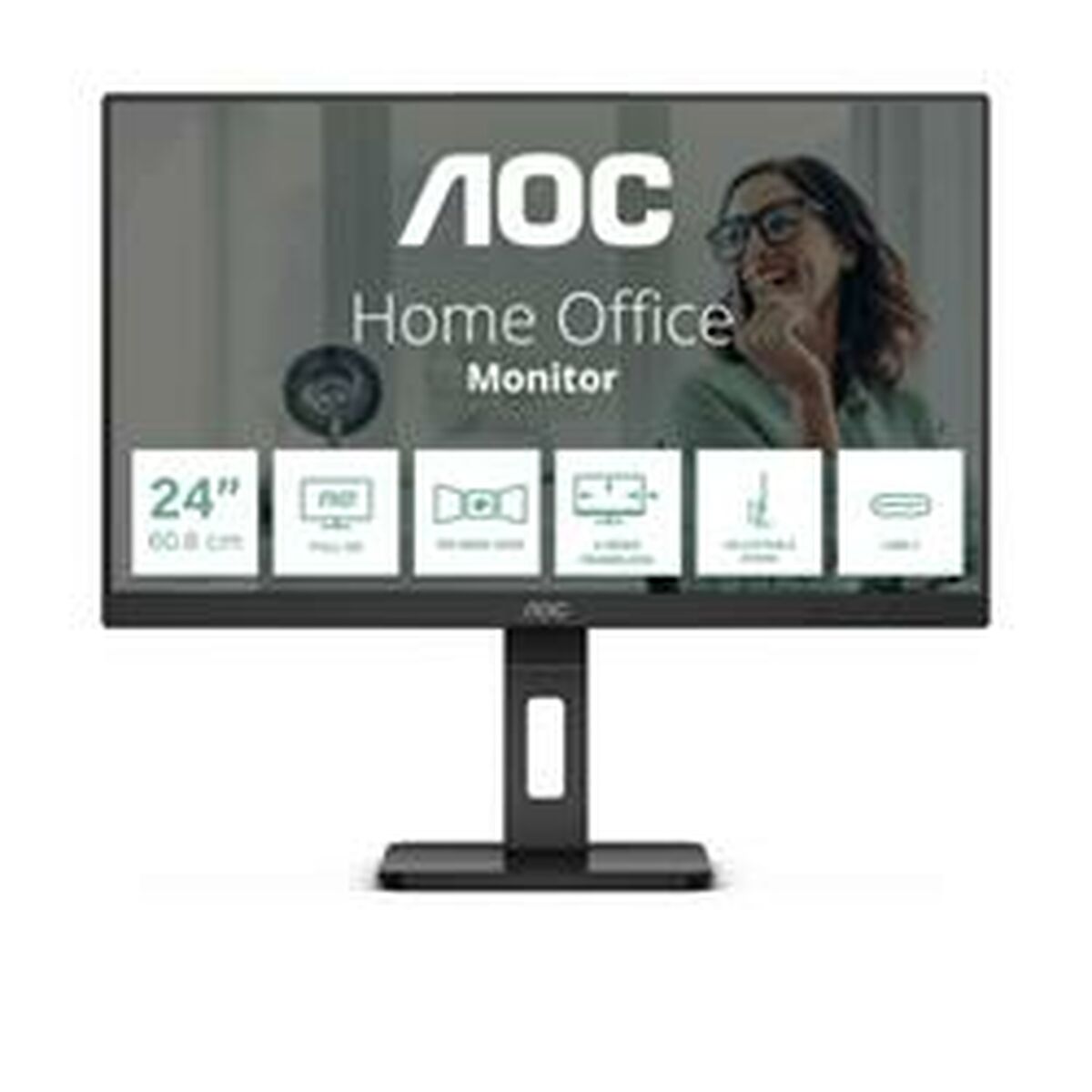 AOC 24P3CV écran LED - 24"- 1920 x 1080 Full HD- @ 75Hz - IPS - 300 cd/m² - 1000:1 - 4ms - HDMI, DP, USB-C - HAS Pivot,haut-parleurs