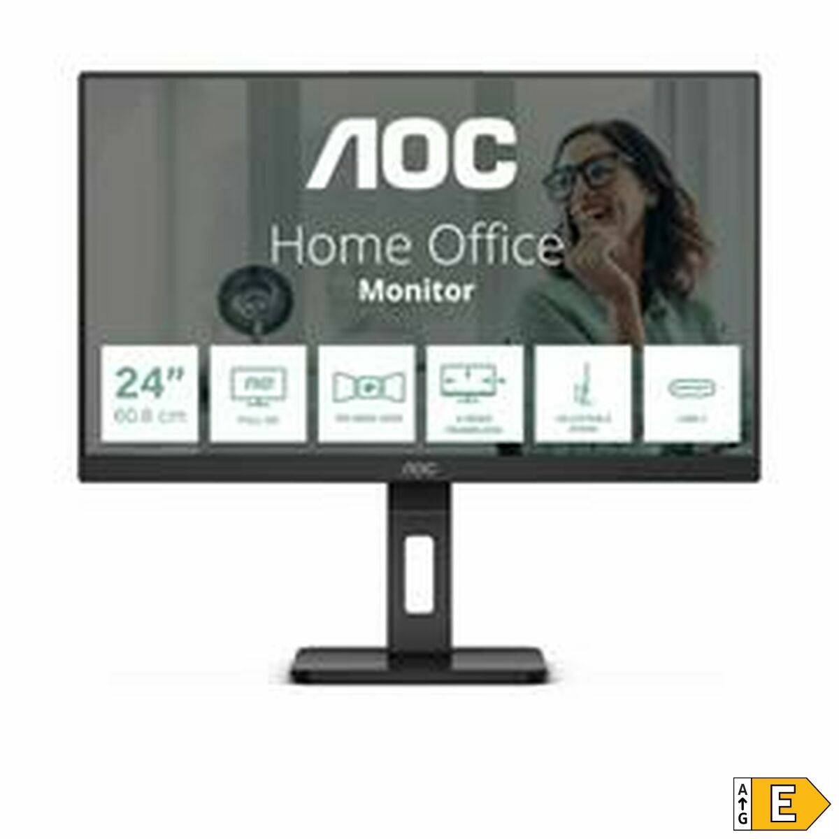 AOC 24P3CV écran LED - 24"- 1920 x 1080 Full HD- @ 75Hz - IPS - 300 cd/m² - 1000:1 - 4ms - HDMI, DP, USB-C - HAS Pivot,haut-parleurs