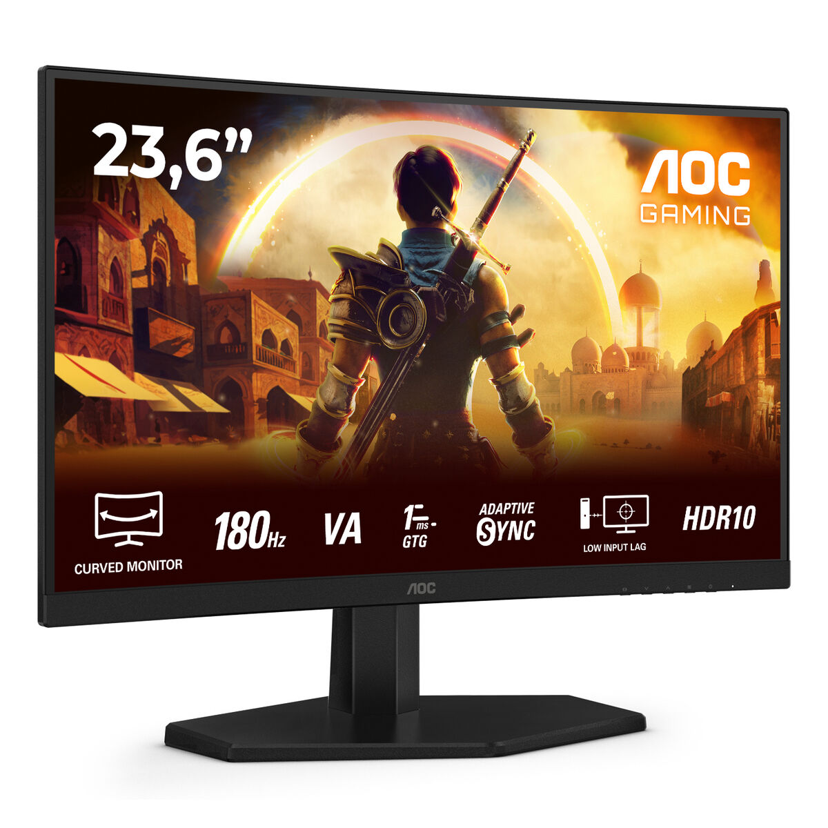 AOC C24G42E 23.6p Curved Fast VA FHD 180Hz 0.5ms 250cd/m2 HDMI 2.0 DP1.4 Speakers