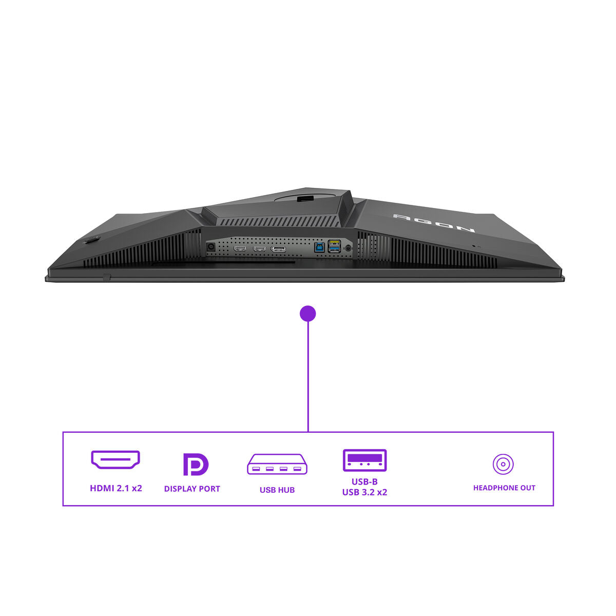 AOC AG276QKD2 26.5p 2560x1440 QD OLED Flat H/A 130MM QD Oled 500Hz USB HUB DP HDMI 1000cd/m2