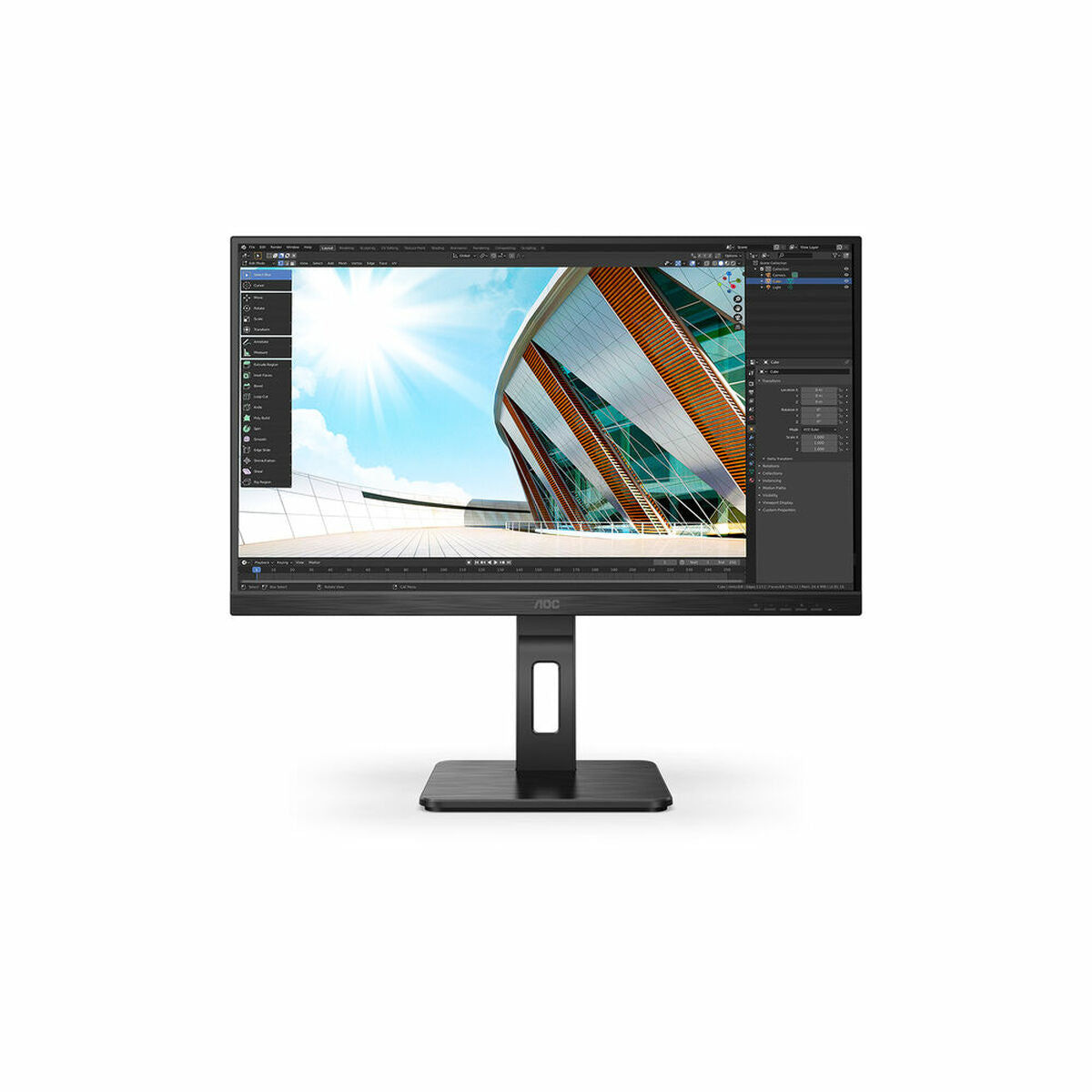 AOC 27P2Q 27p 1920x1080 FHD IPS 250cd/m2 1000:1 4ms HDMI DVI DisplayPort VGA haut-parleurs noir