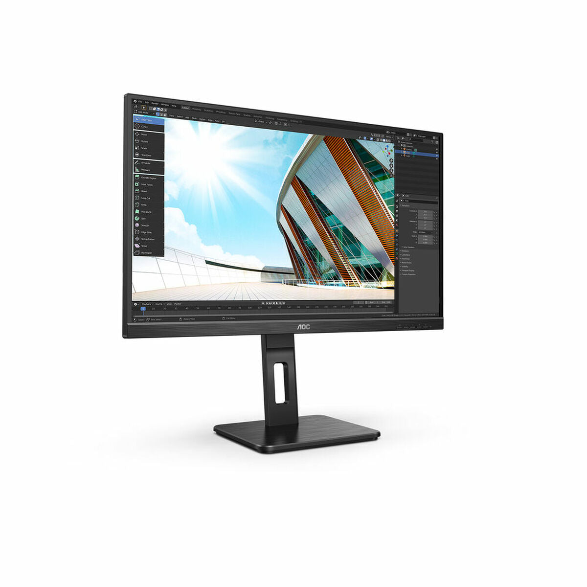 AOC 27P2Q 27p 1920x1080 FHD IPS 250cd/m2 1000:1 4ms HDMI DVI DisplayPort VGA haut-parleurs noir