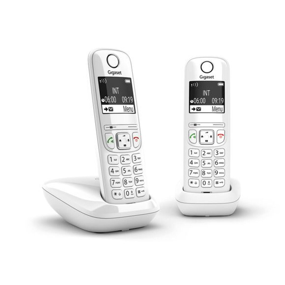 Gigaset AS690 DUO téléphone DECT blanc - base + 2 combinés