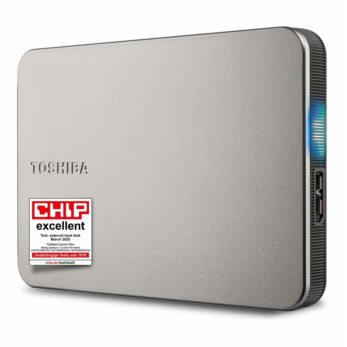 "Toshiba Canvio Flex 1TB disque dur externe 1 To 2.5"" 3.2 Gen 1 (3.1 Gen 1) Argent"