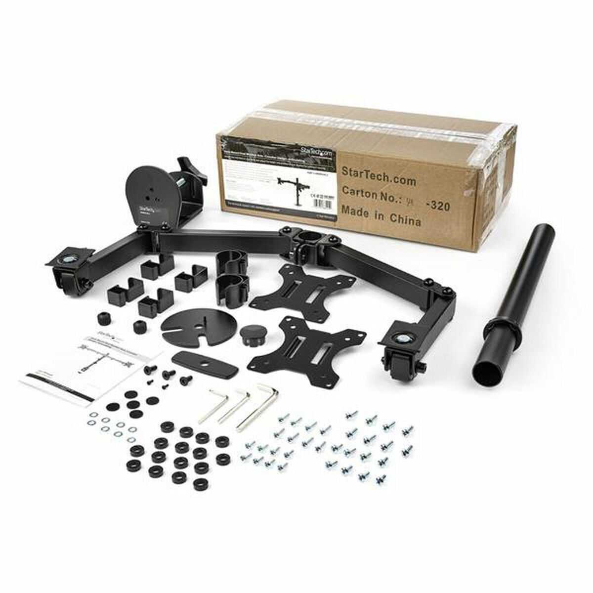 Monitor Arm - Dual - Crossbar - Steel