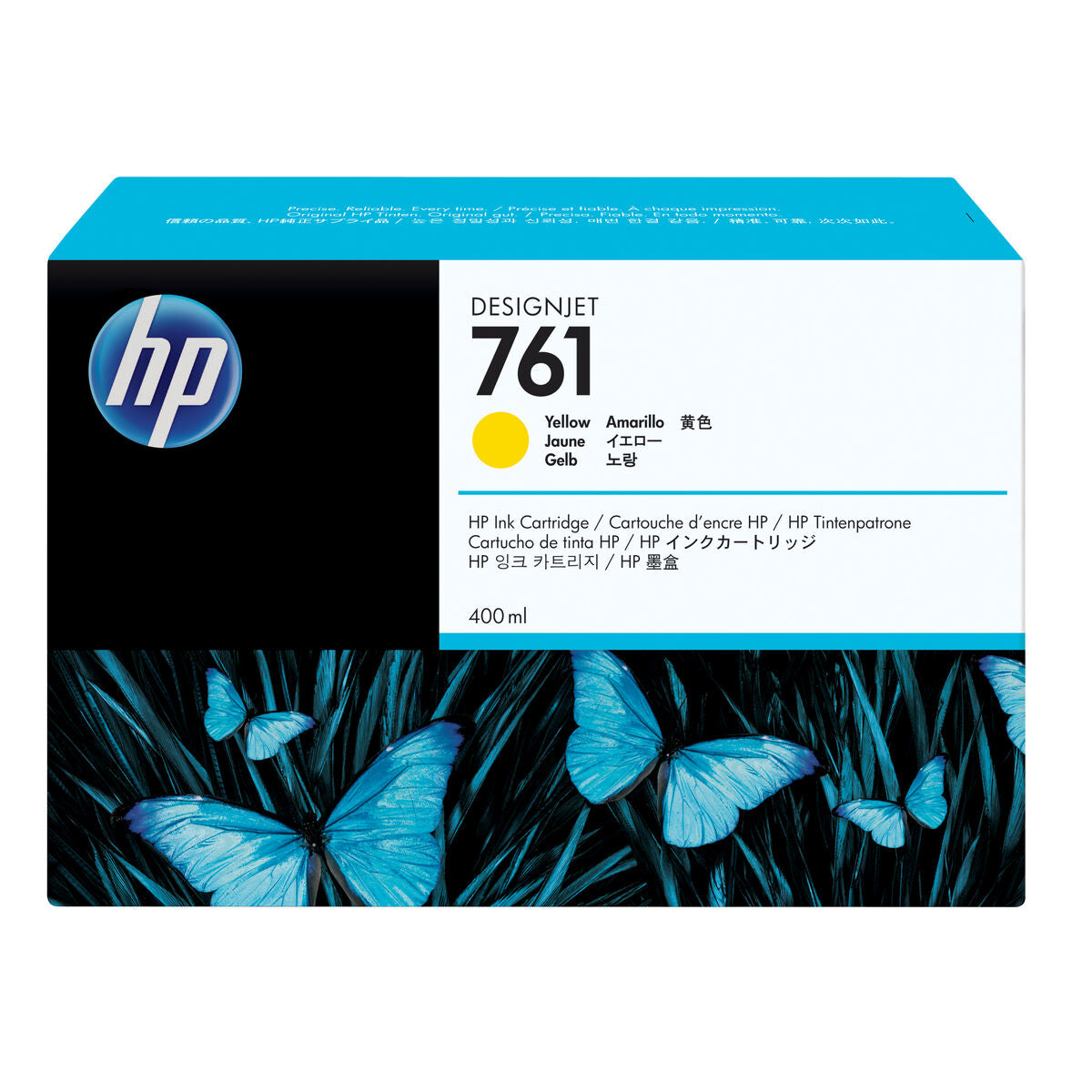 HP 761 original Ink cartridge CM992A yellow standard capacity 400ml 1-pack