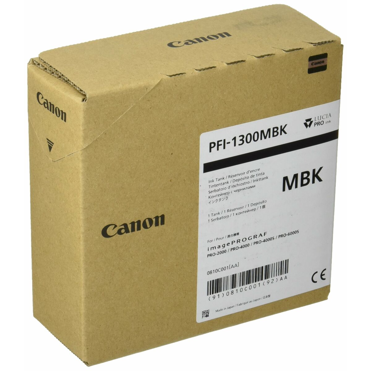 CANON Cartouche encre PFI-1300 MBK Noire mate 330 ML PRO 2000-4000