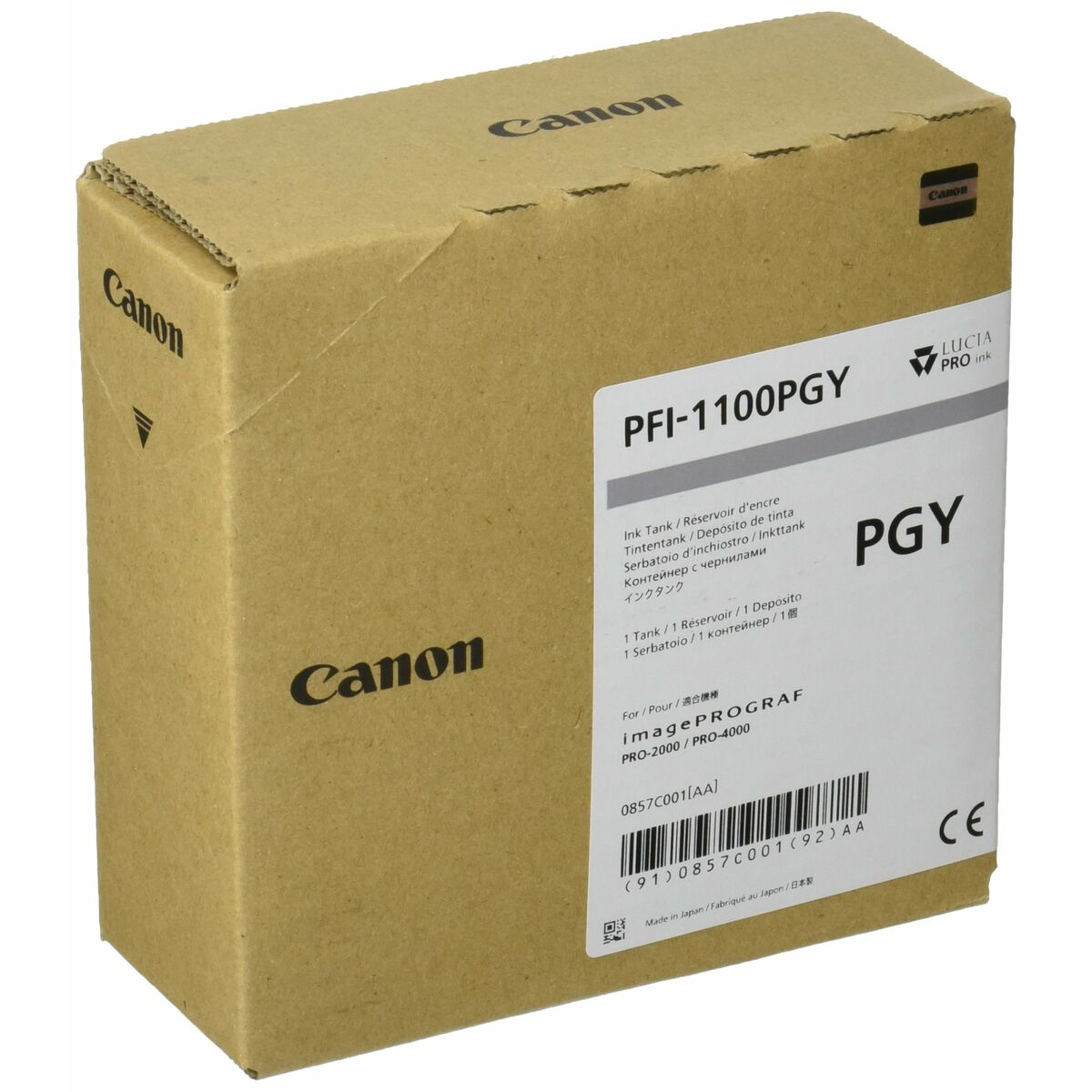 CANON Cartouche encre PFI-1100 PGY Photo Gris 160 ML PRO 2000/4000