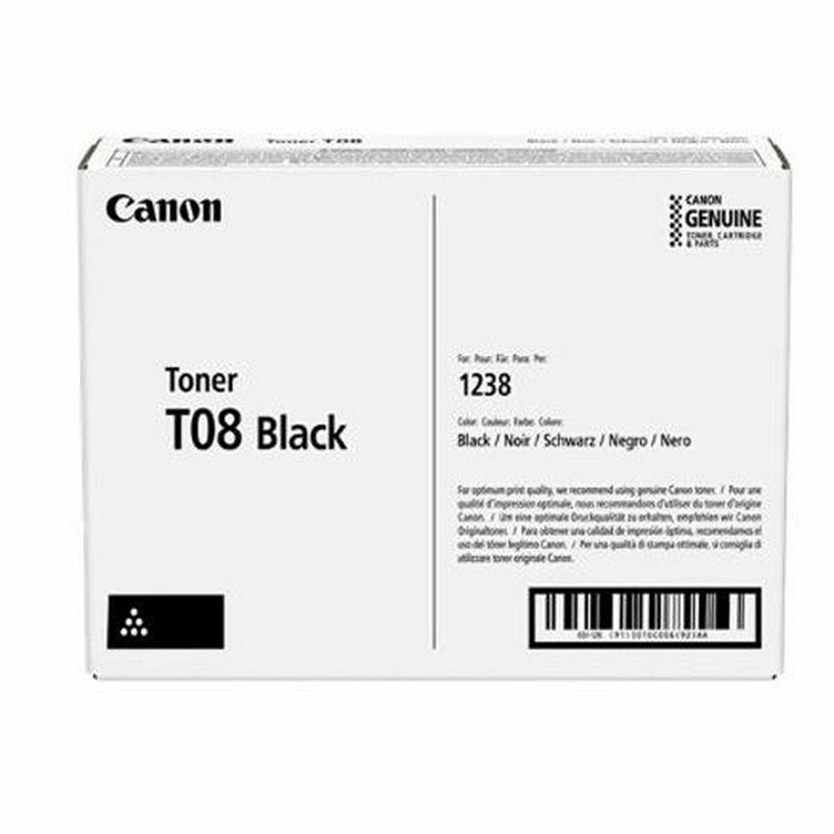 Canon TONER T08 BLACK Cartouche de toner 1 piece(s) Original Noir