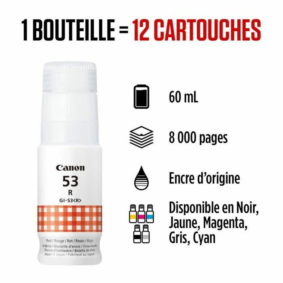 CANON GI-53 R EUR Red Ink Bottle