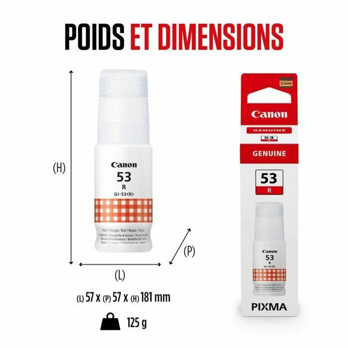 CANON GI-53 R EUR Red Ink Bottle