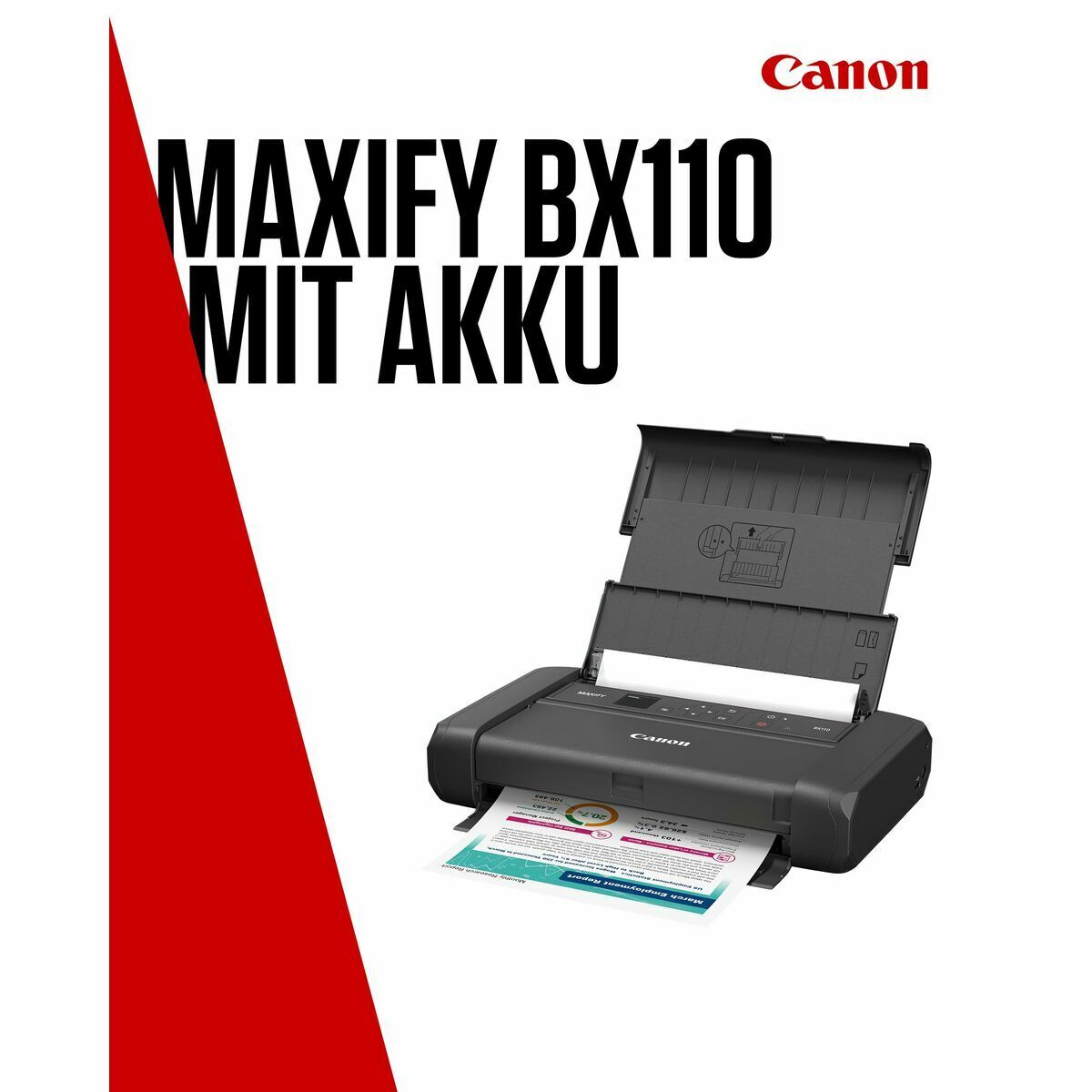 CANON MAXIFY BX110 Printer colour inkjet A4 4800x1200dpi 9ipm mono 5.5 min/page colour 50sheets USB-C Wi-Fi