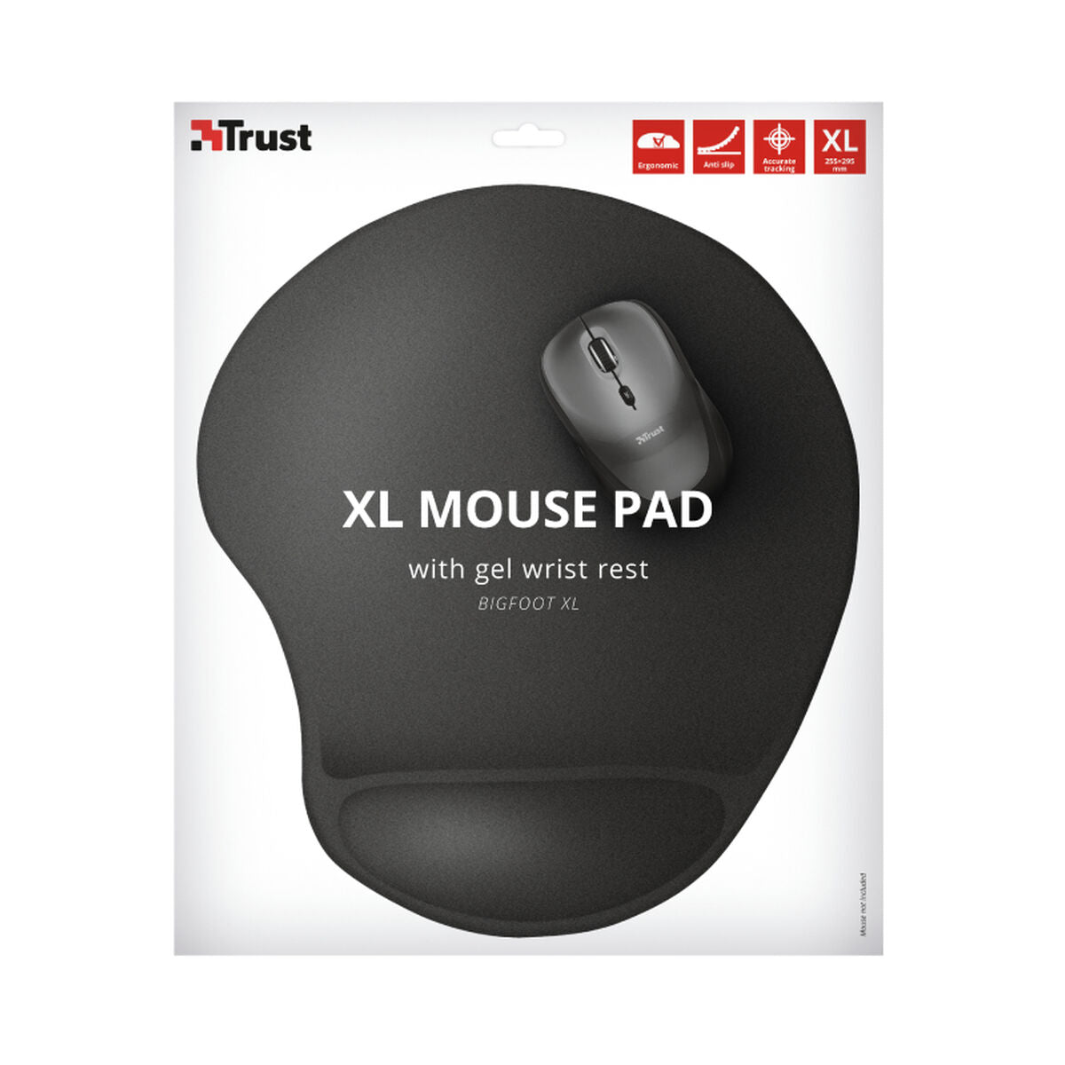 TRUST Tapis de souris ergonomique BIGFOOT XL - noir