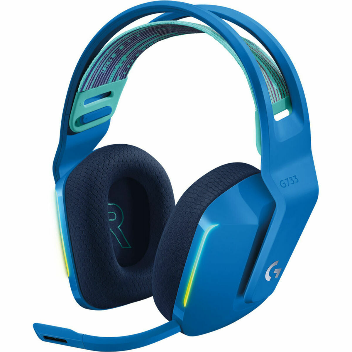 LOGITECH G G733 LIGHTSPEED Wireless RGB Gaming Headset Headset full size 2.4 GHz wireless blue