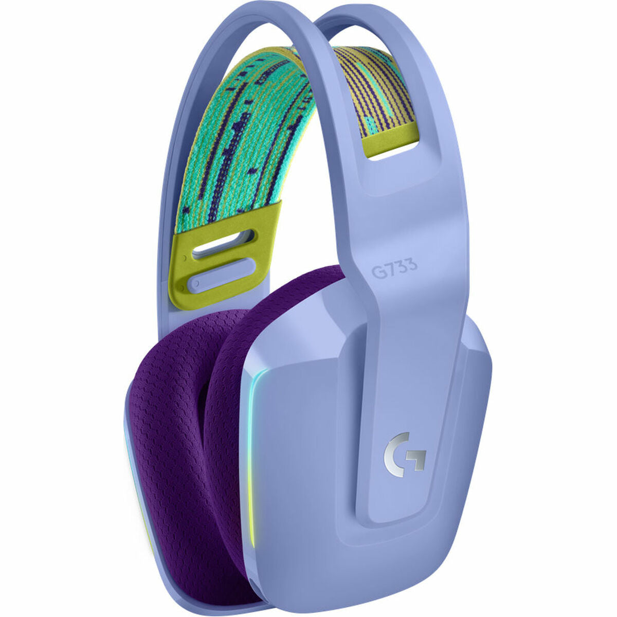 LOGITECH G G733 LIGHTSPEED Wireless RGB Gaming Headset Headset full size 2.4 GHz wireless lilac