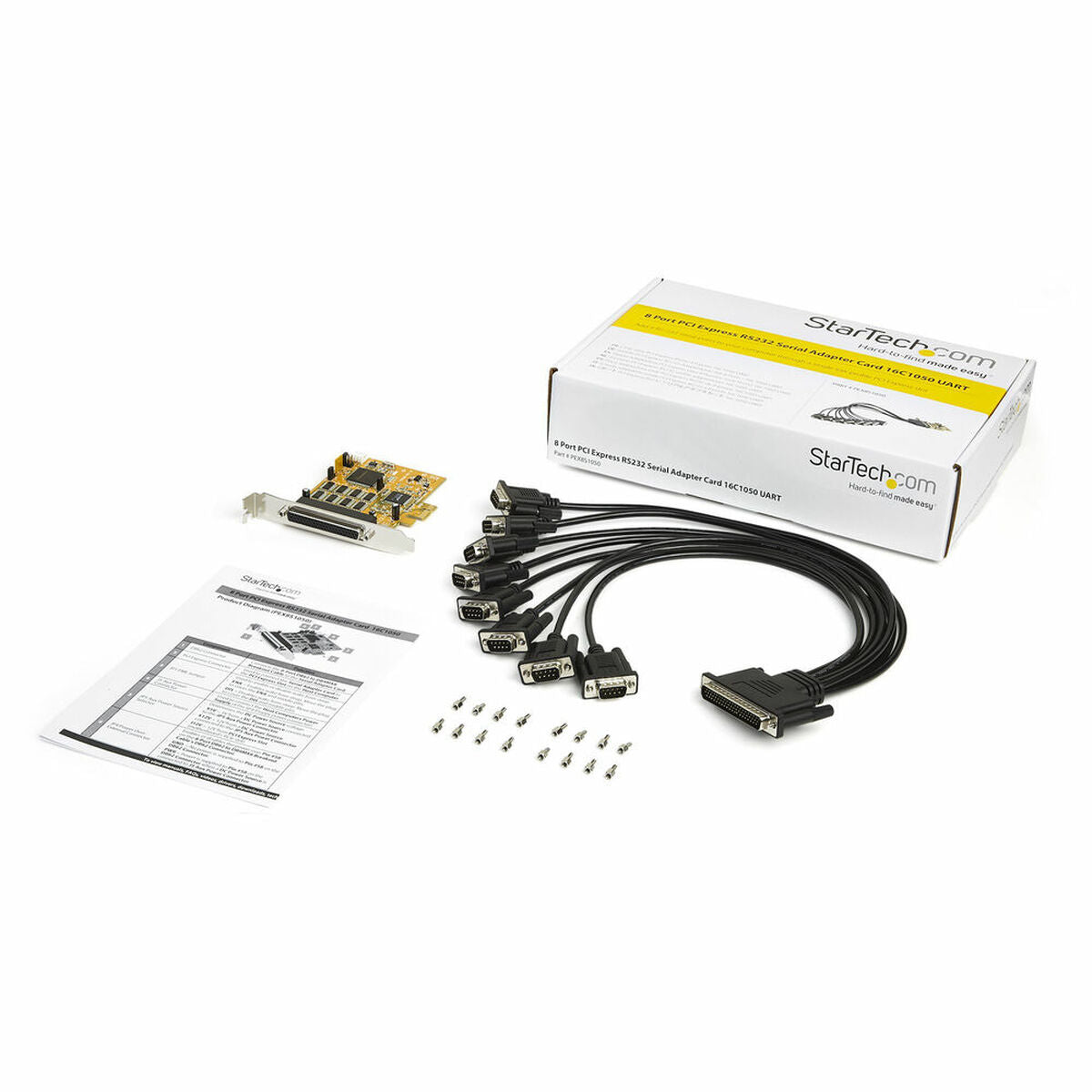 8-Port PCIe RS232 Serial Adapter Card