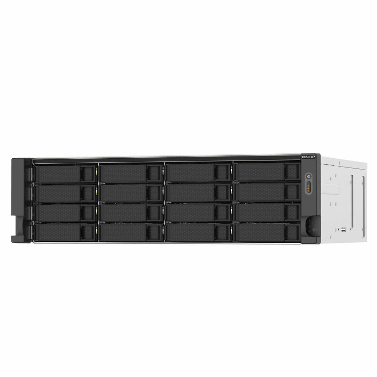 QNAP 16-bay Rackmount NAS AMD Ryzen V1000 series V1500B 4C/8T 2.2GHz 16Go DDR4 RAM 2x2.5GbE LAN optional 10GbE & M.2 NVMe/SATA