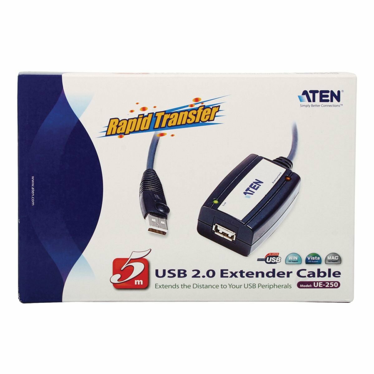 ATEN UE250-AT rallonge de console Émetteur et récepteur de console 480 Mbit/s