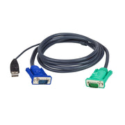ATEN Câble KVM USB 1,2m avec SPHD 3 en 1 - 1,2 m - VGA - Noir - HD-15 + USB A - SPHD-15 - Mâle