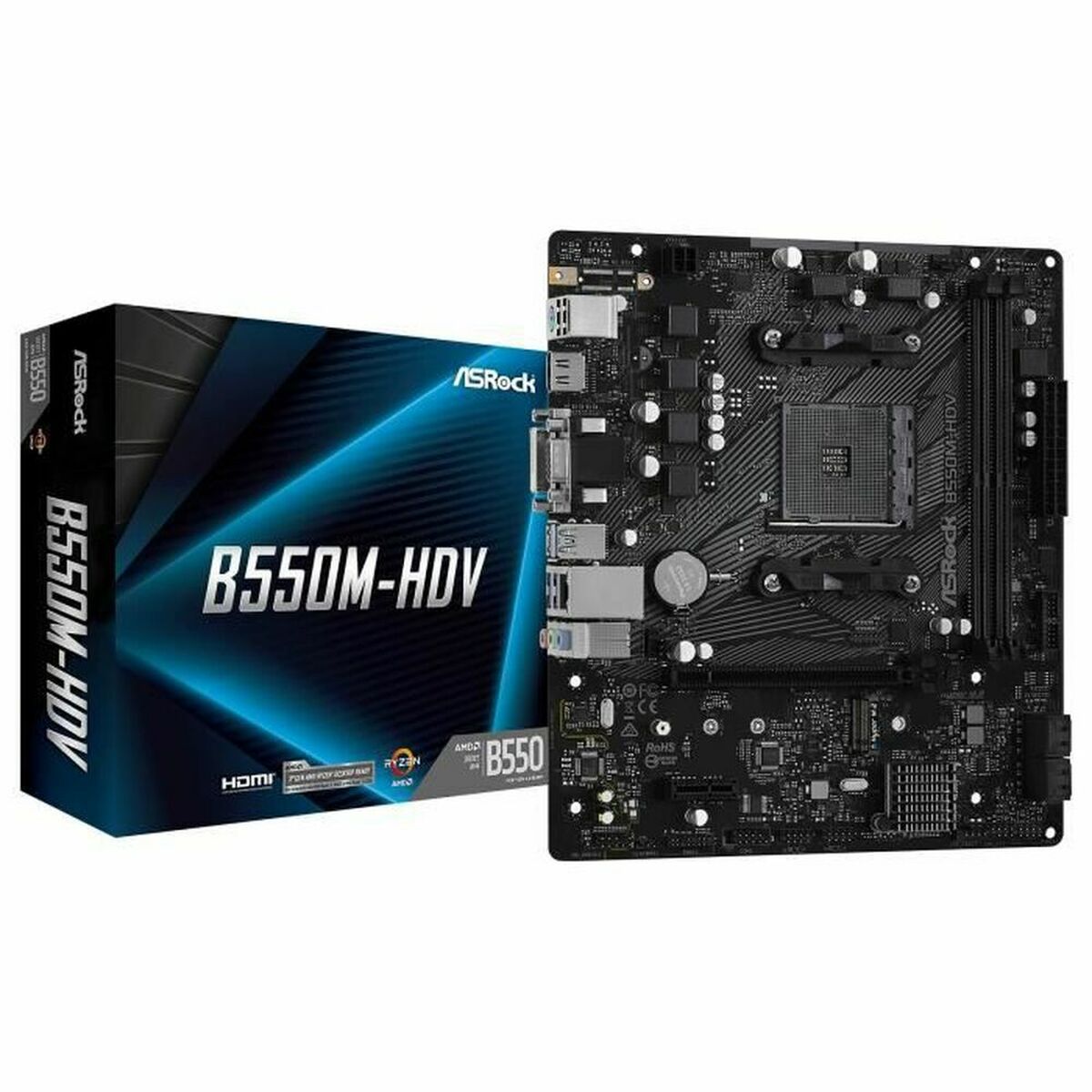 ASRock 90-MXBDJ0-A0UAYZ B550M-HDV carte mere Micro ATX AMD Ryzen DDR4