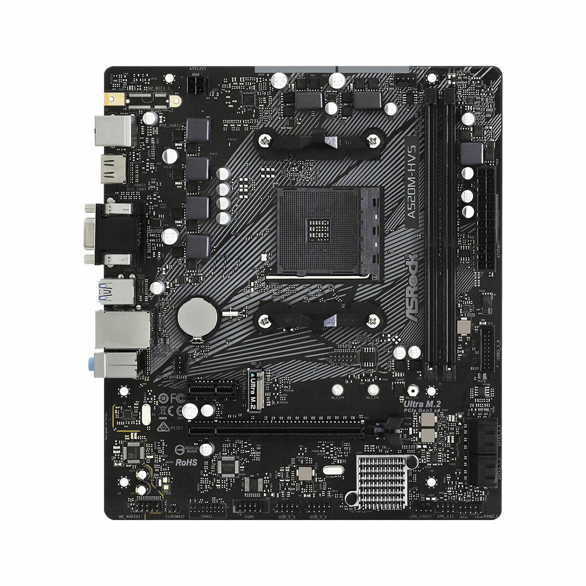 Asrock A520M-HVS AMD A520 Emplacement AM4 micro ATX