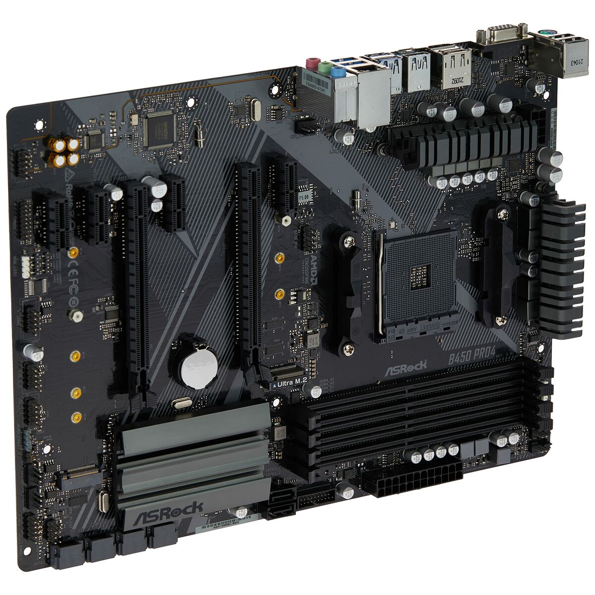 Asrock B450 Pro4 R2.0 AMD B450 Emplacement AM4 ATX